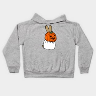 Cute Bunny Rabbit Wearing Halloween Horror Costume Kids Hoodie